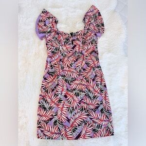 Guess Red and Purple Striped Dress